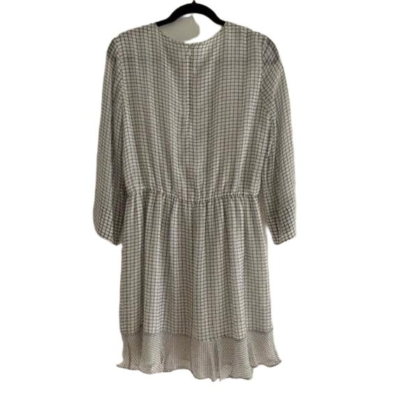 Club Monaco NWT Caluh Dress white base 100% silk 3/4 sleeve size 6 - Picture 3 of 15